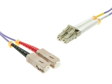 SC-Duplex to LC-Duplex Multimode OM4 cable | 50/125 µm, purple, 0.5 m - 100 m main product photo