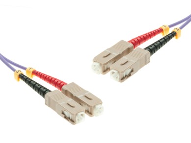SC-Duplex to SC-Duplex Multimode OM4 cable | 50/125 µm, purple, 0.5 m - 100 m main product photo