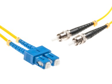 SC-Duplex to ST-Duplex Singlemode cable | A1 9/125 µm, yellow, 0.5 m - 100 m main product photo