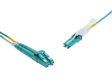 CS-Duplex to LC-Duplex Multimode OM3 cable | 50/125 µm, aqua, 0.5 m - 100 m main product photo