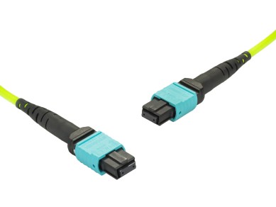 MTP® to MTP® Multimode OM5 cable | MPO compliant, 50/125 µm, lime, 0.5 m - 100 m main product photo