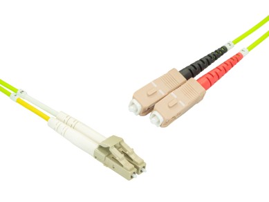 SC-Duplex to LC-Duplex Multimode OM5 cable | 50/125 µm, lime, 0.5 m - 100 m main product photo