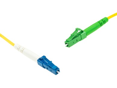 LC-Simplex to LC-Simplex APC Singlemode cable | A1 9/125 µm, yellow, 0.5 m - 100 m main product photo