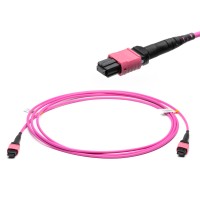 MTP&reg; APC to MTP&reg; APC Multimode OM4 cable | 8 Cores, MPO compliant, 50/125 &#181;m, purple, 0.5 m - 100 m