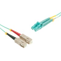 SC-Duplex to LC-Duplex Multimode OM3 cable | 50/125 &#181;m, aqua, 0.5 m - 100 m