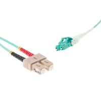 SC-Duplex to LC-Duplex UNIBOOT Multimode OM3 cable | 50/125 &#181;m, aqua, &Oslash; 2 mm, 0.5 m - 100 m