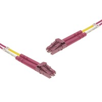 LC-Duplex to LC-Duplex OM4 MMF cable, purple