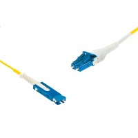 SN-Duplex to LC-Duplex UNIBOOT Singlemode cable | A1 9/125 &#181;m, yellow, &Oslash; 2 mm, 0.5 m - 100 m
