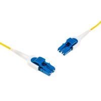 LC-Duplex to LC-Duplex UNIBOOT Singlemode cable | A1 9/125 &#181;m, yellow, &Oslash; 3 mm, 0.5 m - 100 m