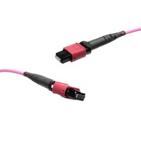 MTP&reg; APC to MTP&reg; APC Multimode OM4 cable | 16 Cores, MPO compliant, 50/125 &#181;m, purple, 0.5 m - 100 m