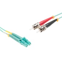 LC-Duplex to ST-Duplex Multimode OM3 cable | 50/125 &#181;m, aqua, 0.5 m - 100 m