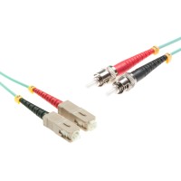 SC-Duplex to ST-Duplex Multimode OM3 cable | 50/125 &#181;m, aqua, 0.5 m - 100 m
