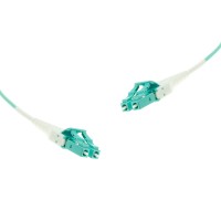 LC-Duplex to LC-Duplex UNIBOOT Multimode OM3 cable | 50/125 &#181;m, aqua, &Oslash; 3 mm, 0.5 m - 100 m