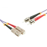 SC-Duplex to ST-Duplex Multimode OM4 cable | 50/125 &#181;m, purple, 0.5 m - 100 m