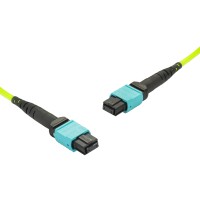 MTP&reg; to MTP&reg; Multimode OM5 cable | MPO compliant, 50/125 &#181;m, lime, 0.5 m - 100 m