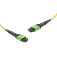 MTP&reg; APC to MTP&reg; APC Singlemode cable | 8 Cores, MPO compliant, A1 9/125 &#181;m, yellow, 0.5 m - 100 m
